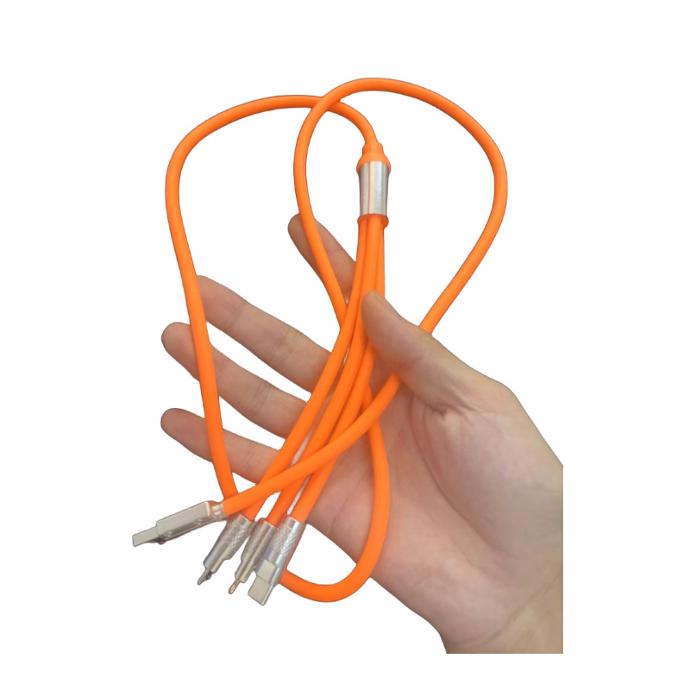 Hot Sales 3in1 Fast Charging Cable 120w Usb to C Zinc Alloy Data Cables for Phone