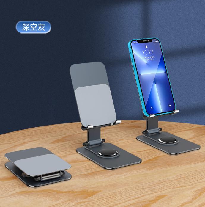 Tablet Phone Stand 360 Rotation Folding Desktop Holder Portable Adjustable Aluminum Mobile Phone Stand