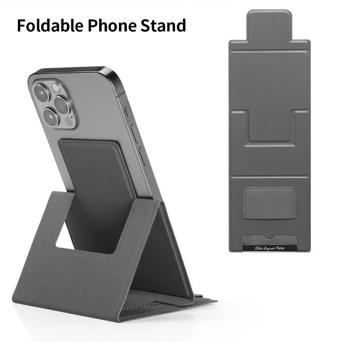 Pu Leather Phone Holder Folding Expansion Cell Phone Stand for Desk Phone Holder Foldable Portable Office Desk