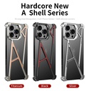 Trending Product 2025 Unique Design Kickstand Tough armor Aluminum Alloy Metal Phone case Cover for iphone 16 Pro Max 15 14 13