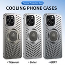 For iPhone 16 15 14  Pro Max Case Magnetic Suction Metal All Titanium Aluminum Alloy Cooling Anti Drop Protective Cover