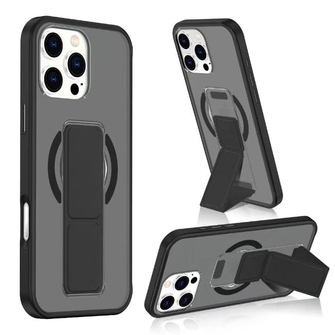 Mobile Phone Anti-Fall Hard Case Bracket Magnetic Suction Charging Matte Translucent Design for I Phone17 Pro Max