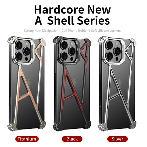Trending Product 2025 Unique Design Kickstand Tough armor Aluminum Alloy Metal Phone case Cover for iphone 16 Pro Max 15 14 13